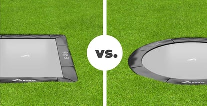 Rectangular vs. Round trampolines